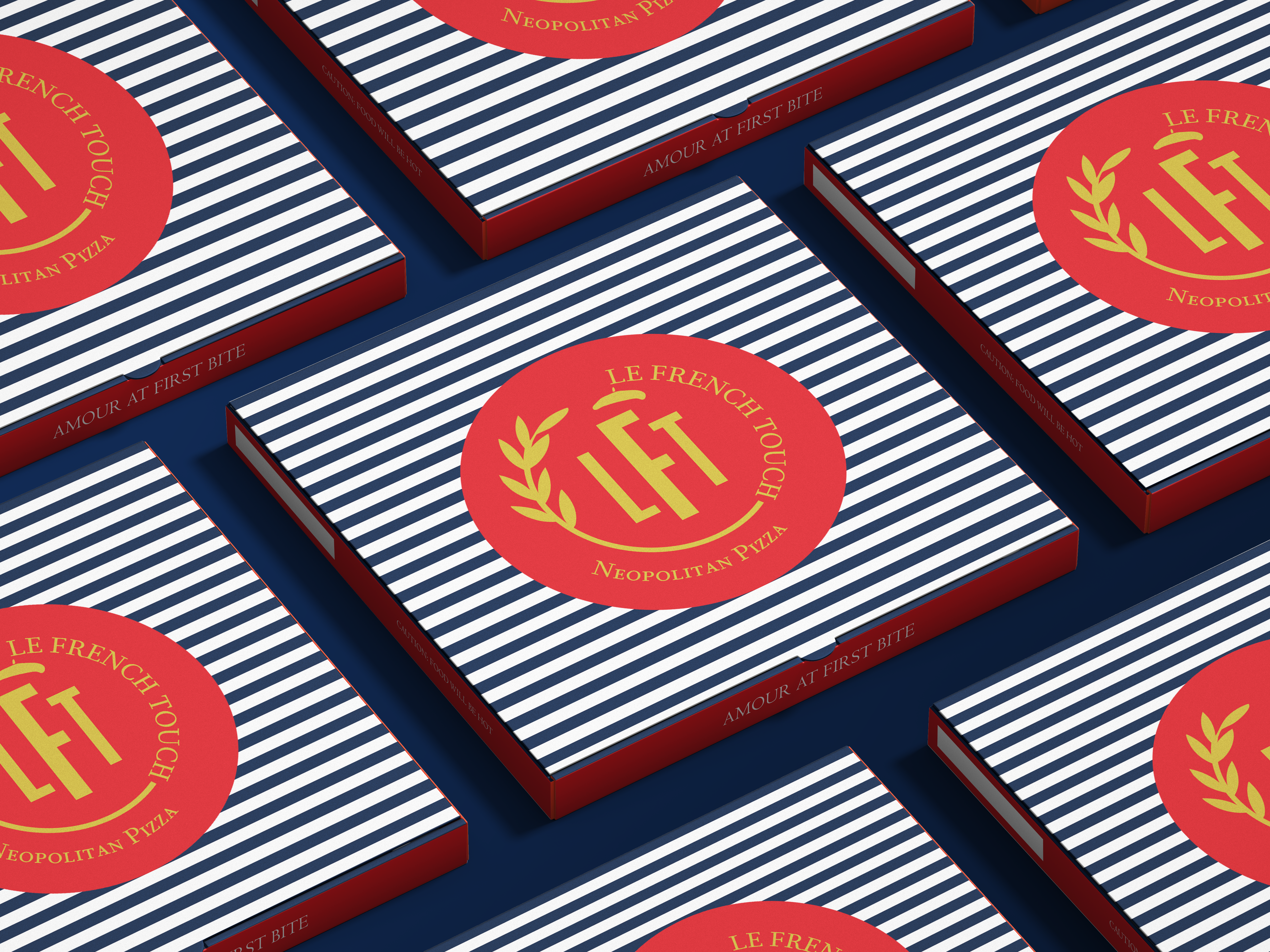 Proof of conecept for a pizza package for Le French Touch Pizza & Crepes located in Solana, Sunland Park, New Mexico.